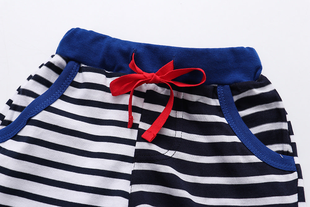 [357171] - Celana Training Anak  / Celana Santai Anak - Motif Black & White Striped