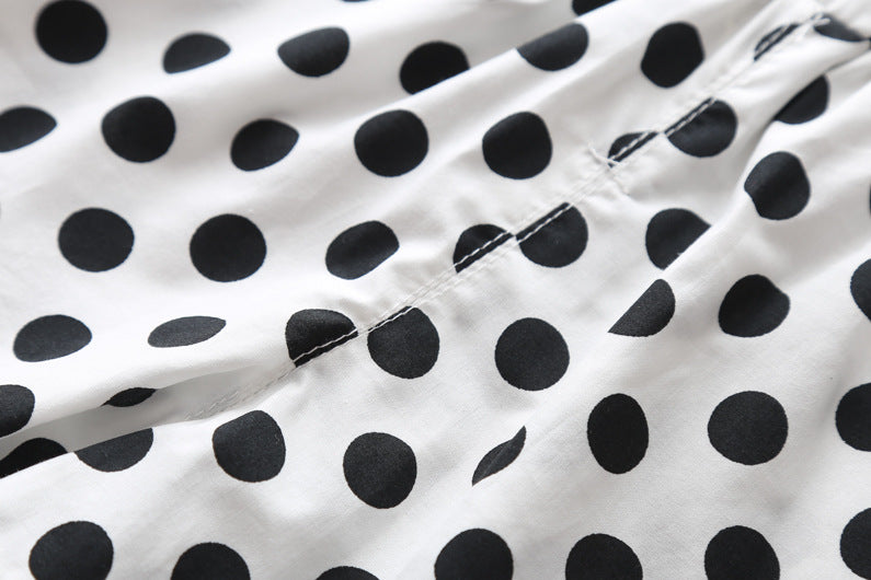 [363188-WHITE] - Setelan Modis Anak Perempuan / Fashion Anak - Motif Clear Polkadot