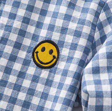 [513379] - Atasan Kemeja Fashion Anak Cowok - Motif Casual Smile