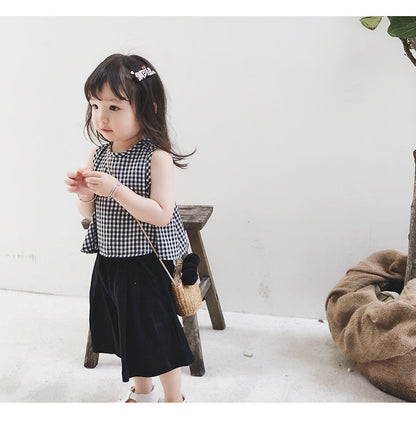 [507106] - Setelan Kutung Fashion Anak Perempuan - Motif Casual Gingham