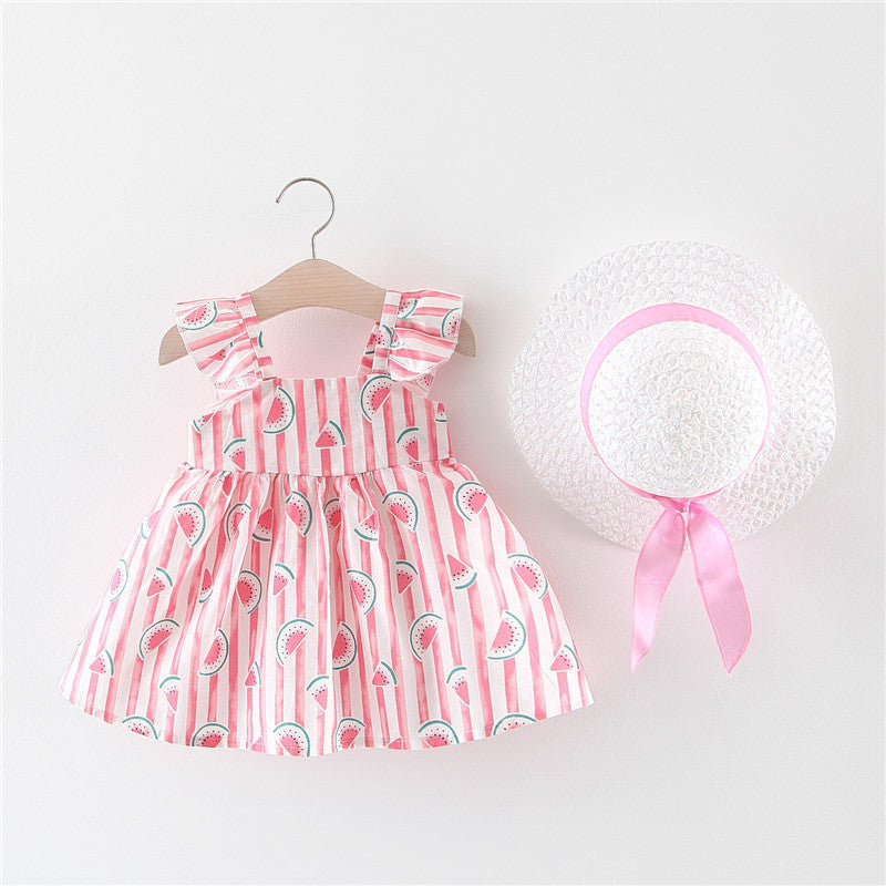 [340147] - Dress Lucu Fashionable Anak Import - Motif Watermelon Slice
