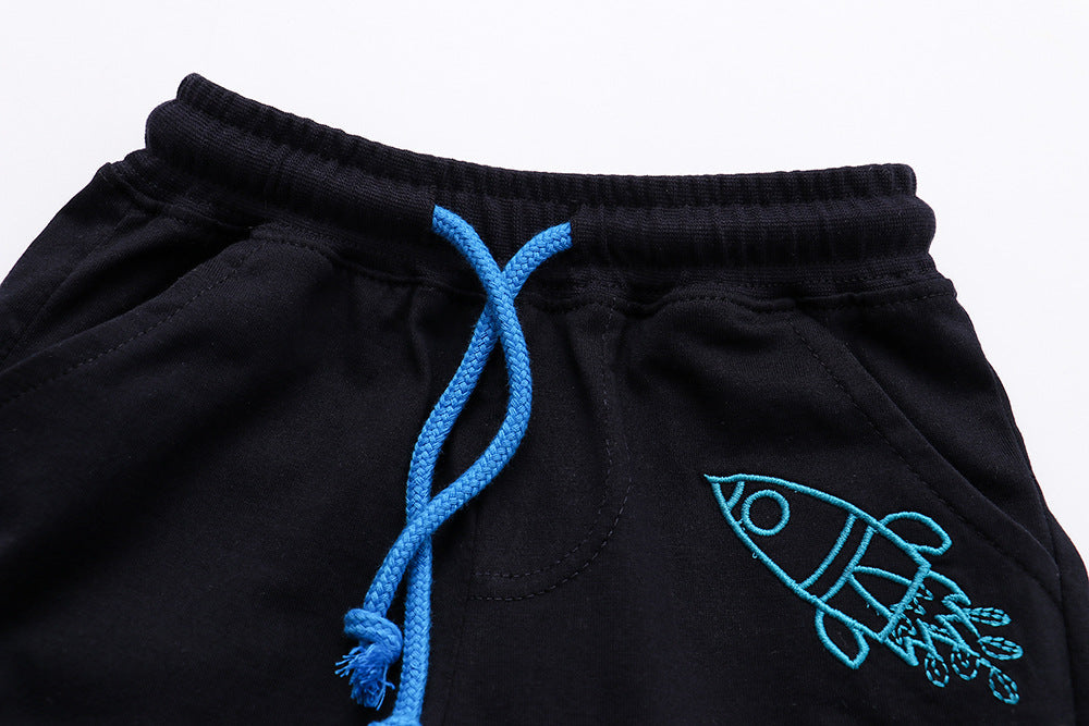 [357173] - Celana Training Anak  / Celana Santai Anak - Motif Black Rocket