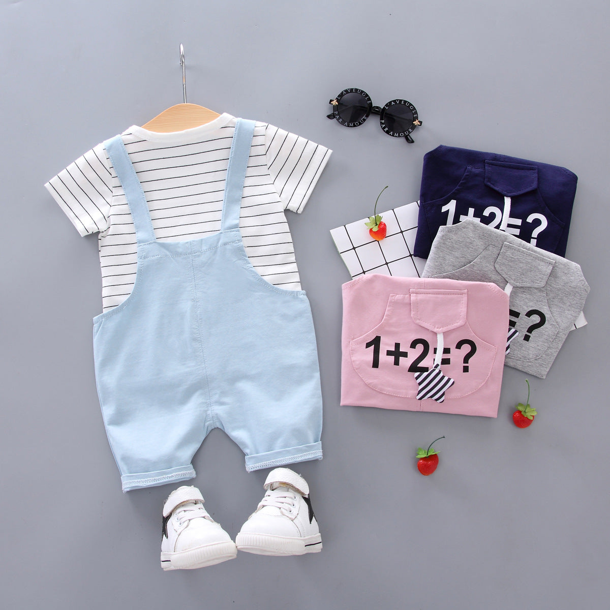 [368156] - Setelan Keren Overall Anak - Motif Learn to Count