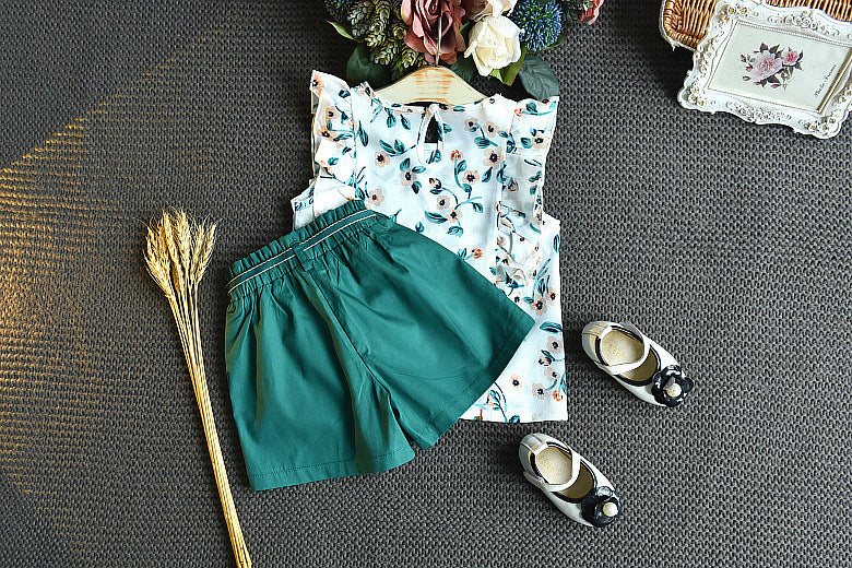 [363137] - Setelan Fashion Anak Perempuan Modish - Motif Branching Flowers