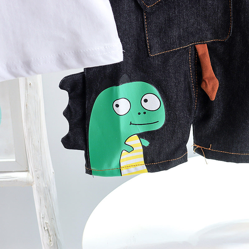 [368563] - Setelan Overall Fashionable - Motif Litle Dino