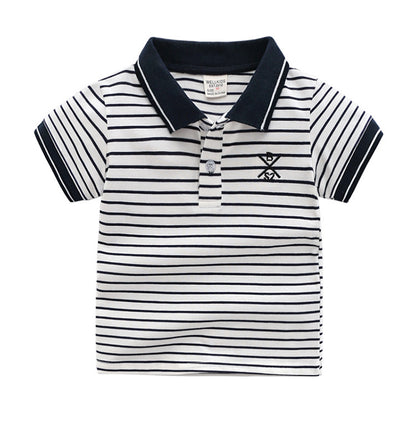 [513157] - Atasan Kaos Polo Fashion Anak Import - Motif Simple Color Bordir