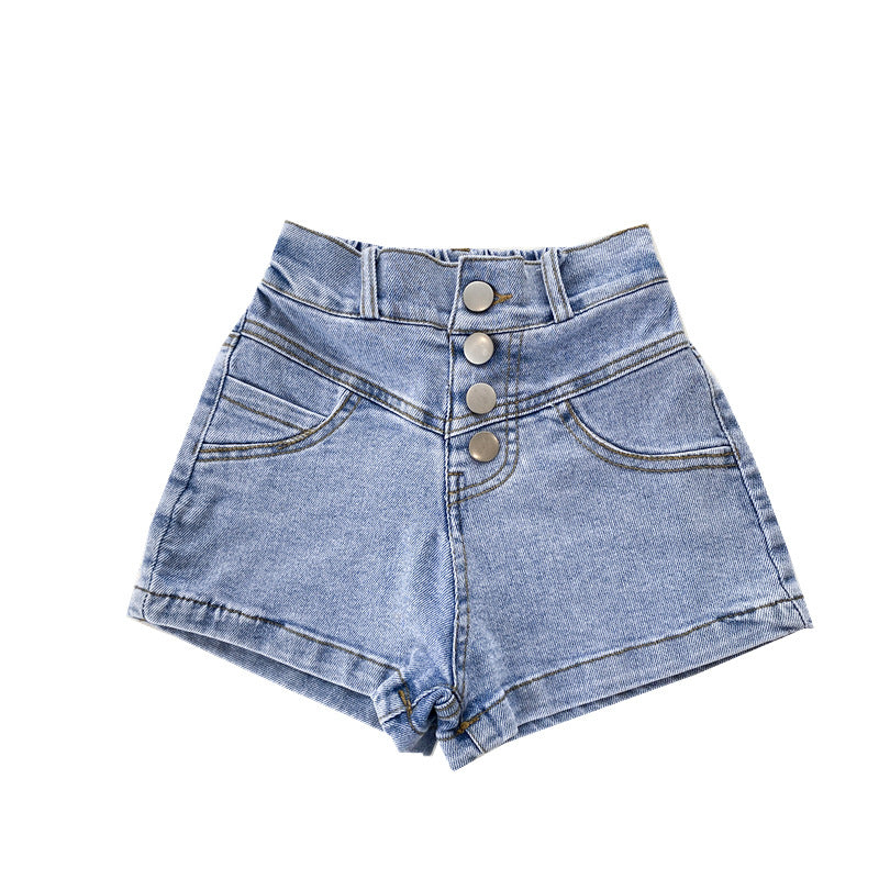 [363462] - Setelan Blouse Celana Pendek Jeans Model Rok Anak Perempuan - Motif Flower Shade