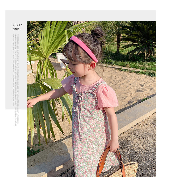 [363483] - Setelan Overall Anak Fashion Trendy Import - Motif Field Sunset
