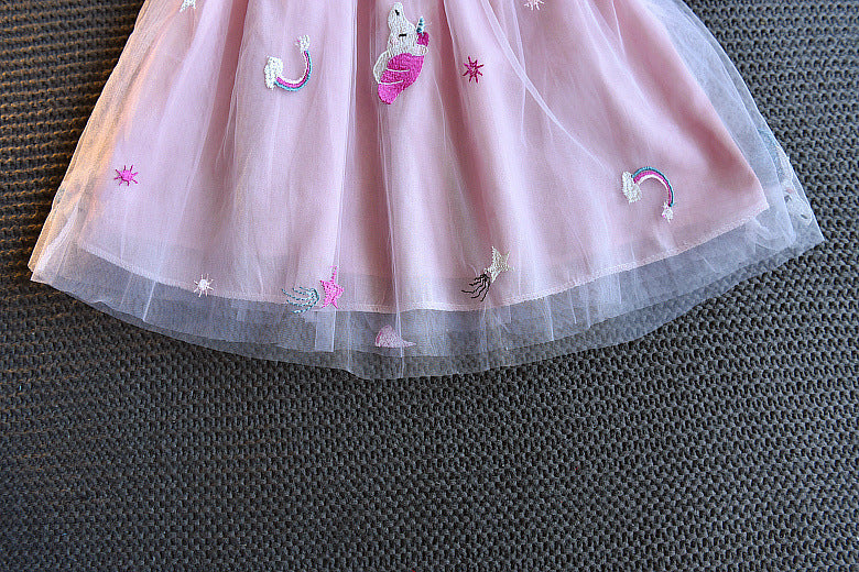 [363119-PINK] - Dress Fashion Anak Perempuan Modis - Motif Small Little Horse