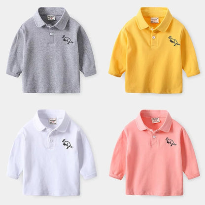 [513118] - Atasan Kaos Polo Fashion Anak Import - Motif Kangaroo Logo Bordir