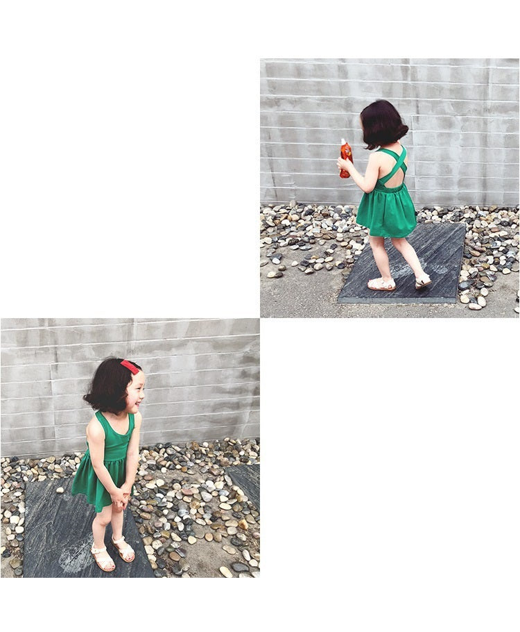 [507122-GREEN] - Dress Santai Kutung Import - Motif Casual Color