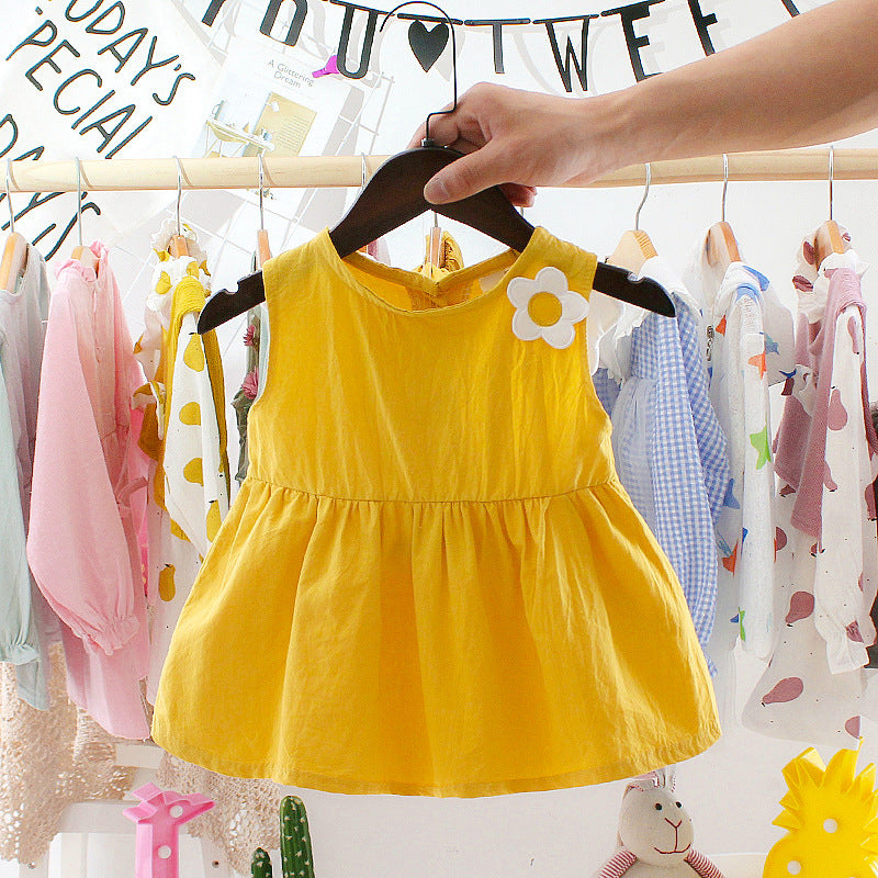 jual [352120-MUSTARD] - Dress Renda Anak Perempuan Trendi - Motif 3D Wings 