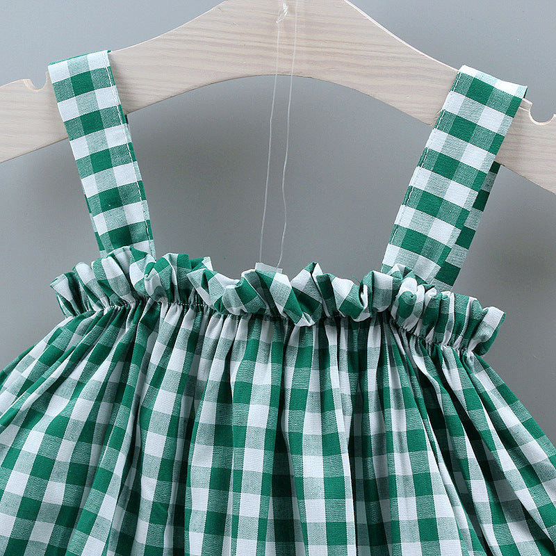 jual [352121] - Setelan Dress Renda Anak Perempuan Trendi - Motif Striped 