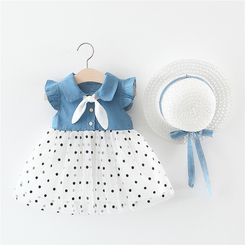 [340155] - Dress Kekinian Fashionable Anak Perempuan - Motif Polkadot Tie