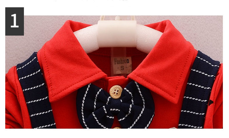 [368349] - Setelan Overall Fashion Anak - Motif Bowties
