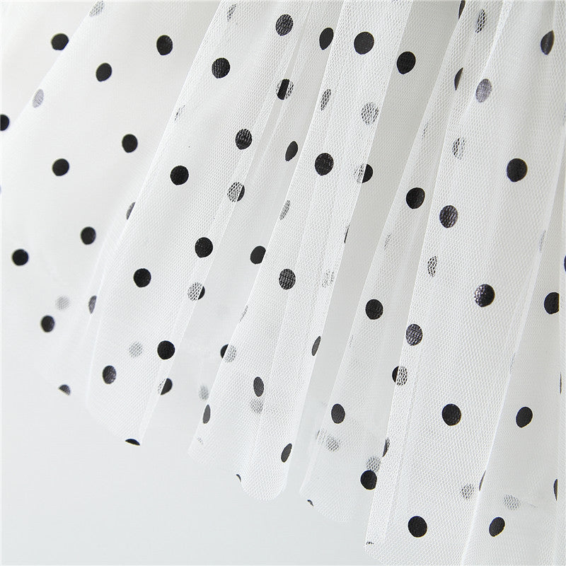 [340155] - Dress Kekinian Fashionable Anak Perempuan - Motif Polkadot Tie