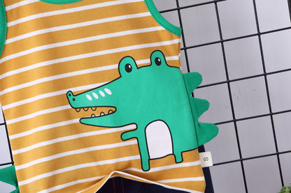 [368160] - Setelan Kutung Anak - Motif Crocodile 3D