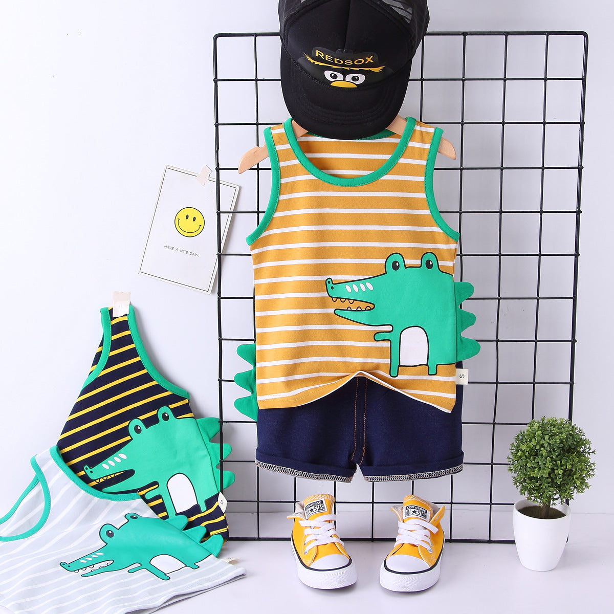 [368160] - Setelan Kutung Anak - Motif Crocodile 3D