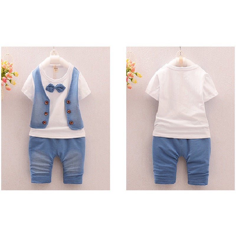 [368273] - Setelan Kaos Formal Anak - Motif Combined Suit