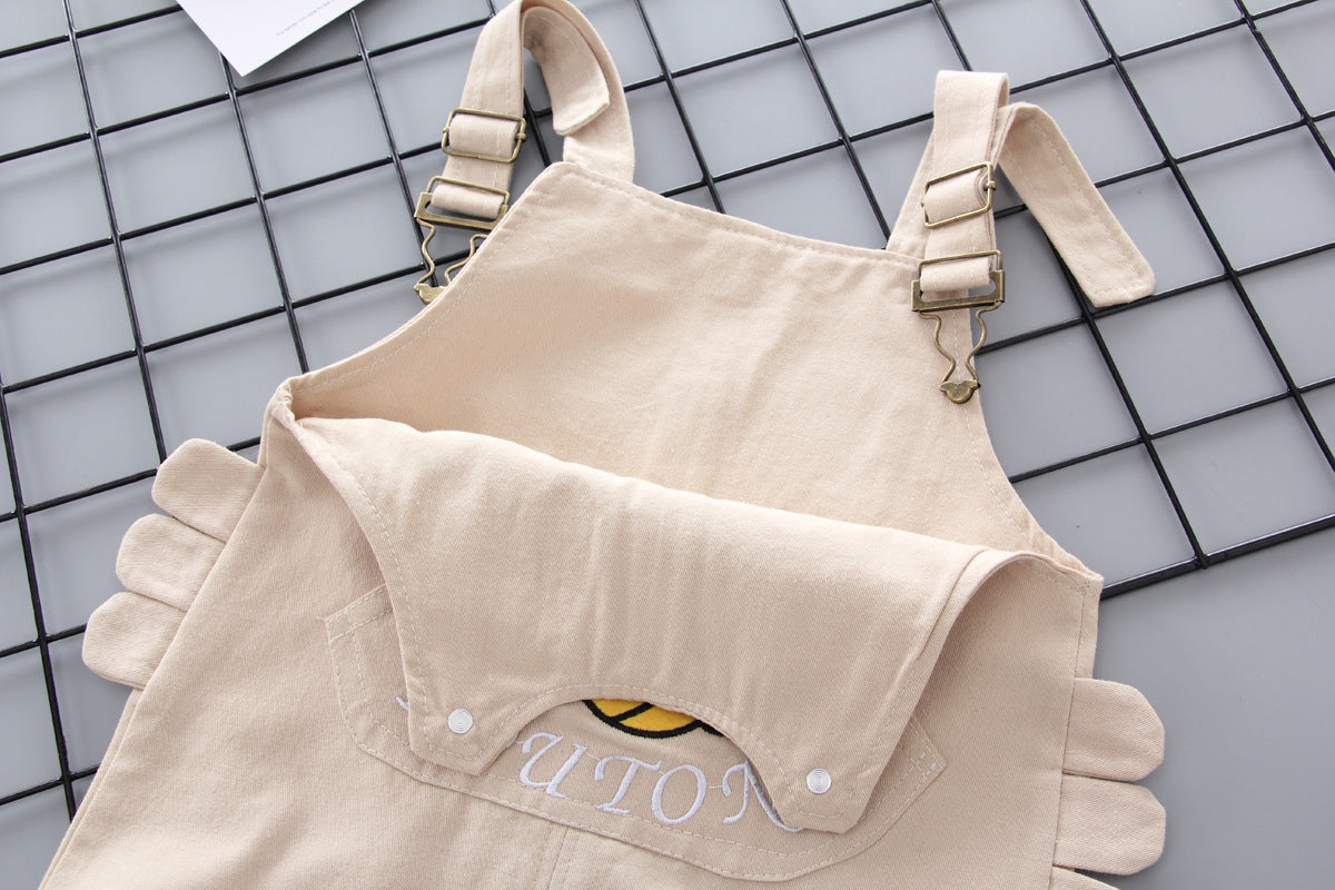[368161] - Baju Setelan Overall Anak - Motif Striped Bee
