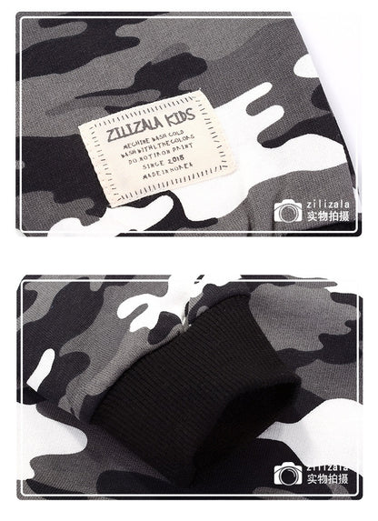 [370220] - Atasan Sweater Anak Import - Motif Army Style