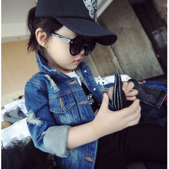 [508123] - Jaket Jeans Trendi Anak / Jaket Anak - Motif Tear Style