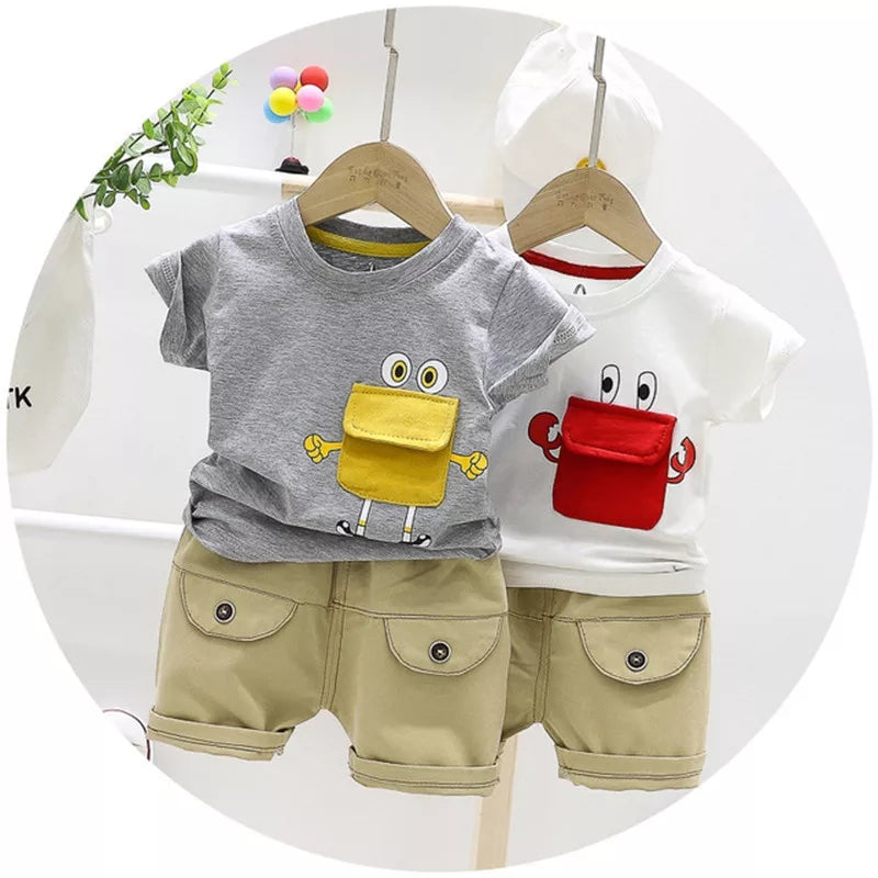 [368420] - Setelan Kaos Fashion Anak - Motif Cute Pouch