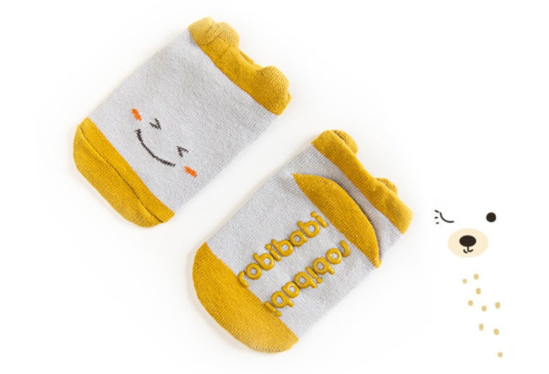[375142-LIGHT BLUE] - Kaos Kaki Bayi Lucu / Kaos Kaki Anak Import - Motif Animal Face