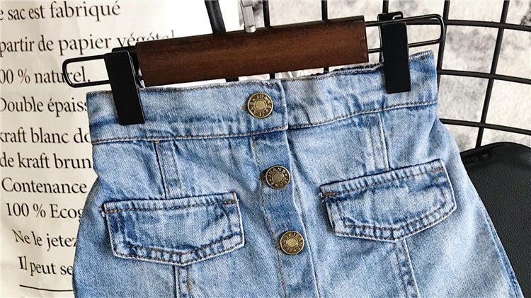 [508106] - Celana Rok Jeans Import Anak Kekinian - Motif Multilevel Studs