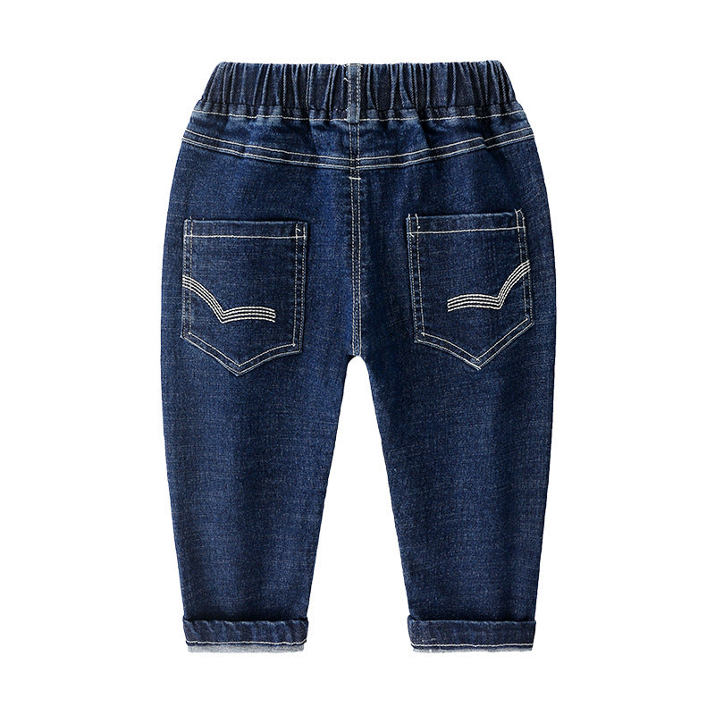 [513598] - Bawahan Celana Panjang Jeans Polos Import Anak Laki-Laki - Motif Casual Line