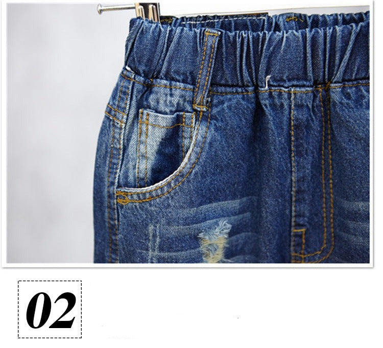 [508181] - Celana Jeans Anak Kekinian / Celana Anak Import - Motif Tear Stack