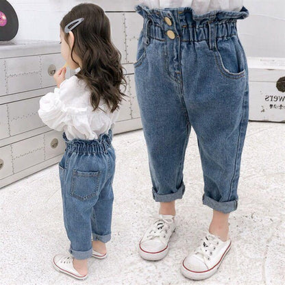 [508109] - Celana Jeans Anak Kekinian / Celana Anak Import - Motif Waist Bloom