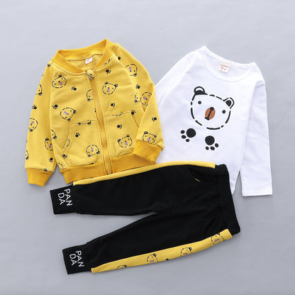 [345153] - Setelan Sweater Jaket 3 in 1 Anak / Setelan Anak - Motif Panda Feet