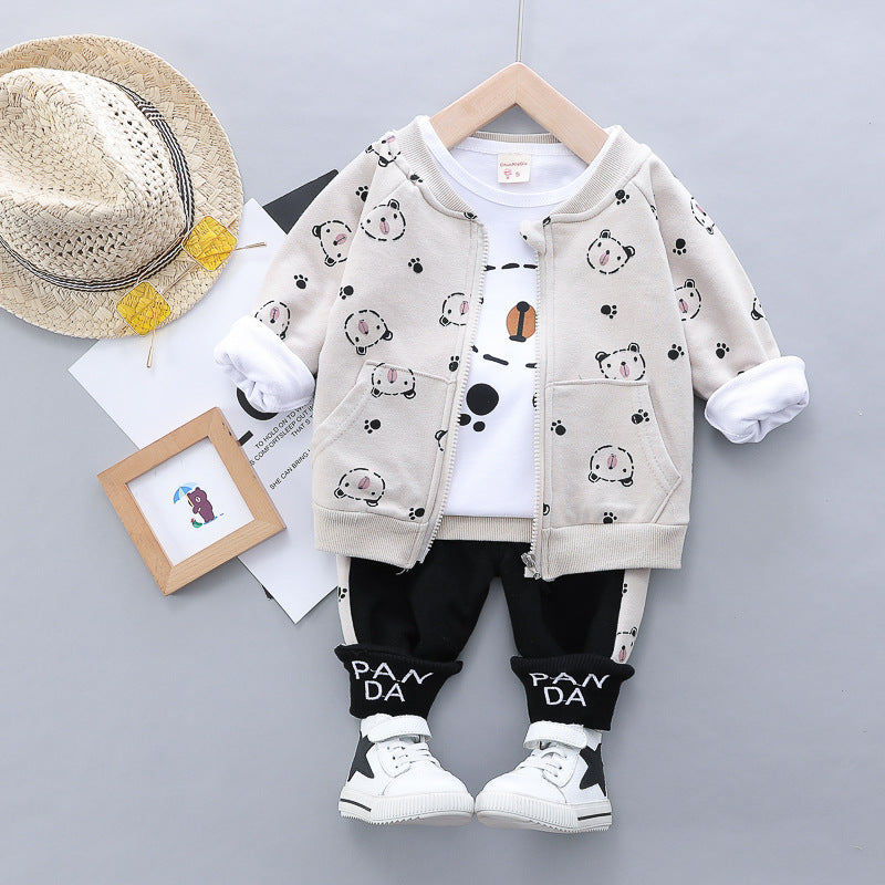 [345153] - Setelan Sweater Jaket 3 in 1 Anak / Setelan Anak - Motif Panda Feet