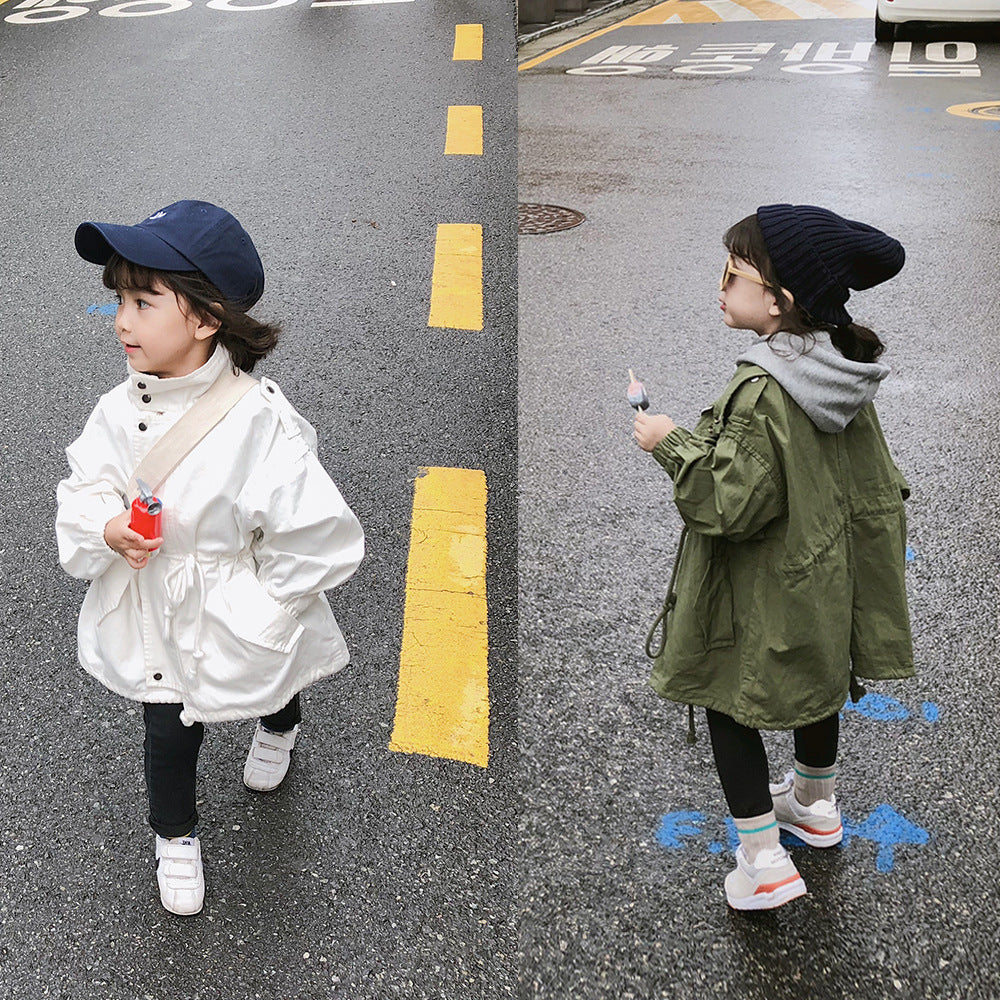 [507366] - Jaket Blazer Anak Perempuan Korean Style - Motif Plain Color