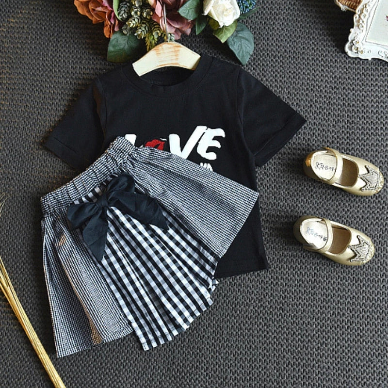 [363244] - Baju Setelan Fashion Trend Anak Perempuan - Motif Tartan Love
