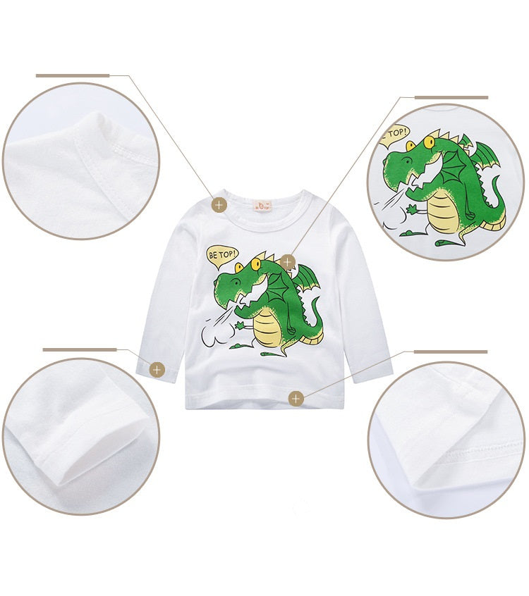 [370187] - Kaos Anak Trendi / Baju Atasan Anak - Motif Fat Dragon