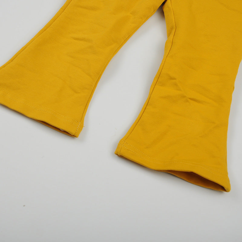 [102239-YELLOW] - Setelan Fashion Anak Perempuan - Motif Striped Plain