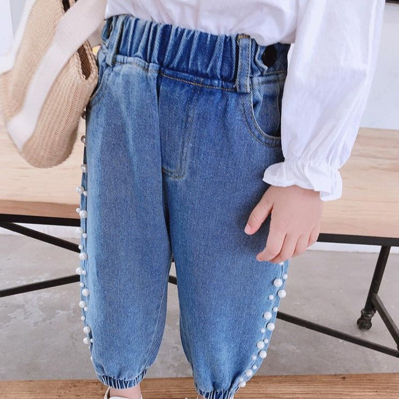 [508111] - Celana Jeans Anak Kekinian / Celana Anak - Motif Pearl Row