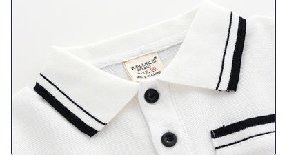 [513207] - Atasan Kaos Polo Anak Cowok - Motif Collar Line