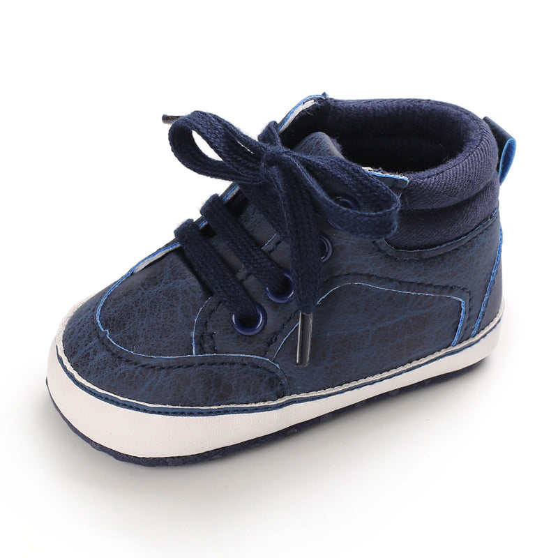 [105241-BLUE] - Baby Shoes Prewalker - Motif Casual Boots Trendy