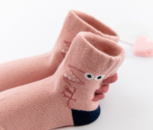 [375109] - Kaos Kaki Bayi Lucu 5 In 1 / Kaos Kaki Anak Import - Motif Dinosaur