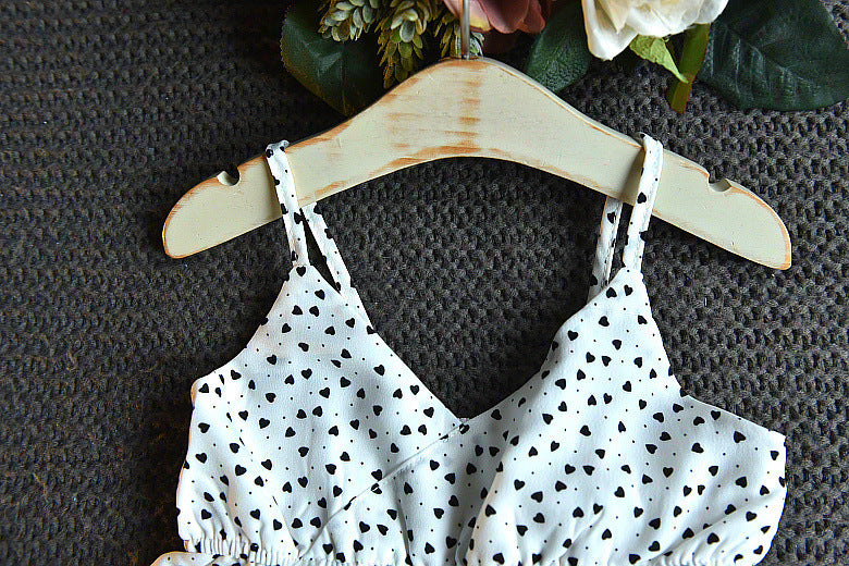 [363170-WHITE] - Dress Modis Anak Perempuan / Fashion Anak - Motif Heart Point