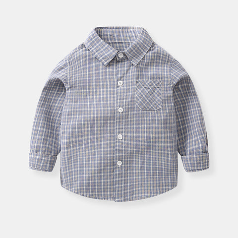 [119138-GRAY] - Atasan Anak / Kemeja Anak - Motif Casual Boxes