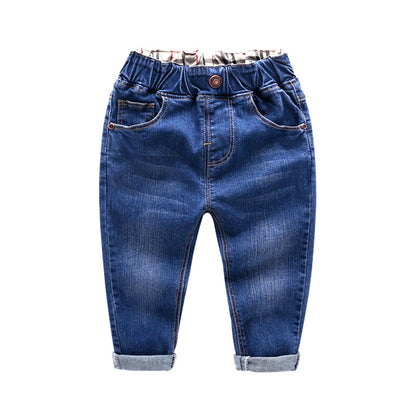 jual [119149-BLUE DENIM] - IMPORT Celana Panjang Jeans Regular Anak Kekinian - Motif Trendi 