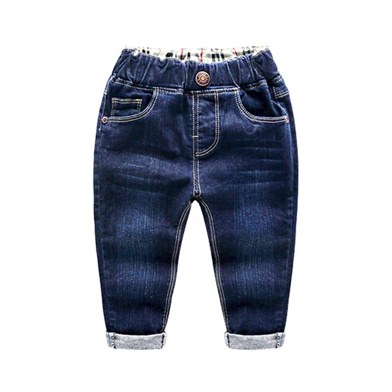 [119149-BLUE NAVY] - Bawahan Celana Panjang Jeans Regular Anak Laki Laki Cowok Kekinian - Motif Trendi