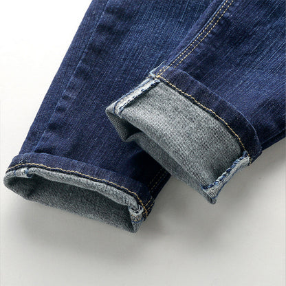 jual [119149-BLUE NAVY] - IMPORT Celana Panjang Jeans Regular Anak Kekinian - Motif Trendi 