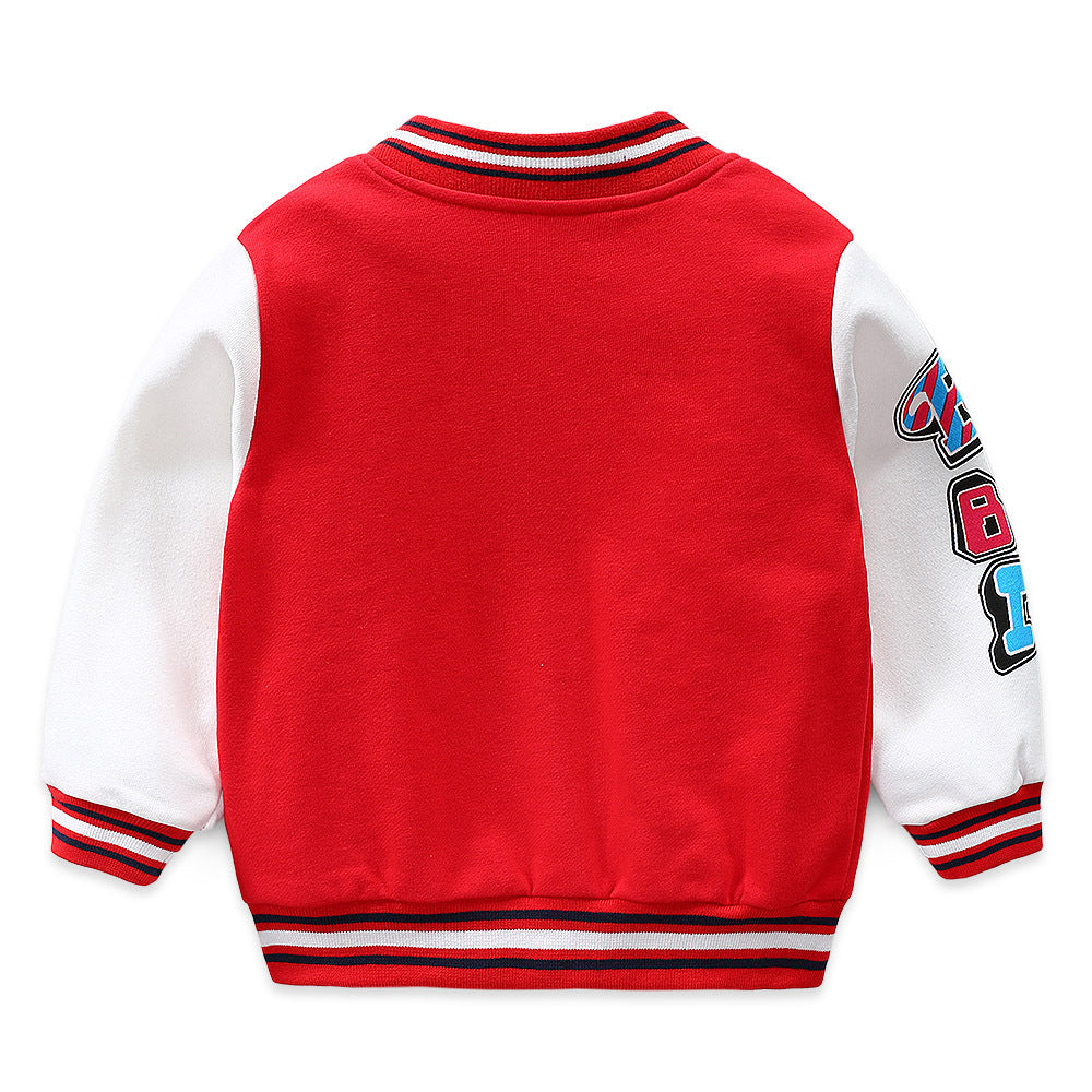 jual [119155-RED] - Atasan Jaket Anak / Jaket Anak Sporty - Motif Monday Shark 