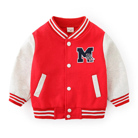 jual [119166-RED] - Atasan Jaket Anak / Jaket Anak Sporty - Motif Alphabet 3D 
