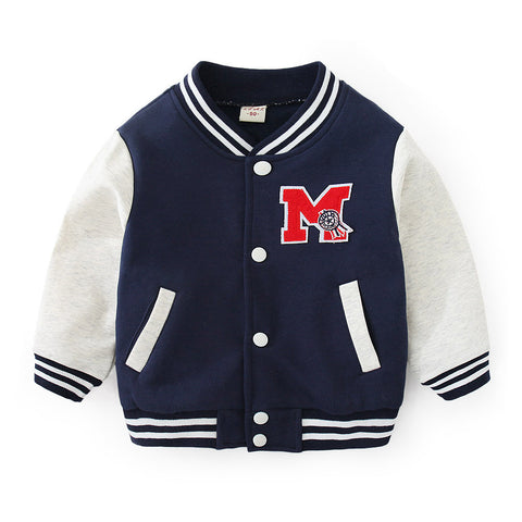 jual [119166-NAVY] - Atasan Jaket Anak / Jaket Anak Sporty - Motif Alphabet 3D 